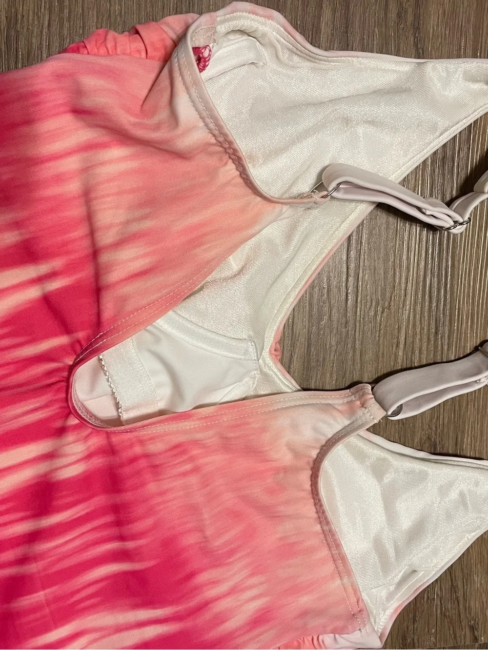 Talbots x Miraclesuit Pink Ombre One-Piece Ruched Swimsuit